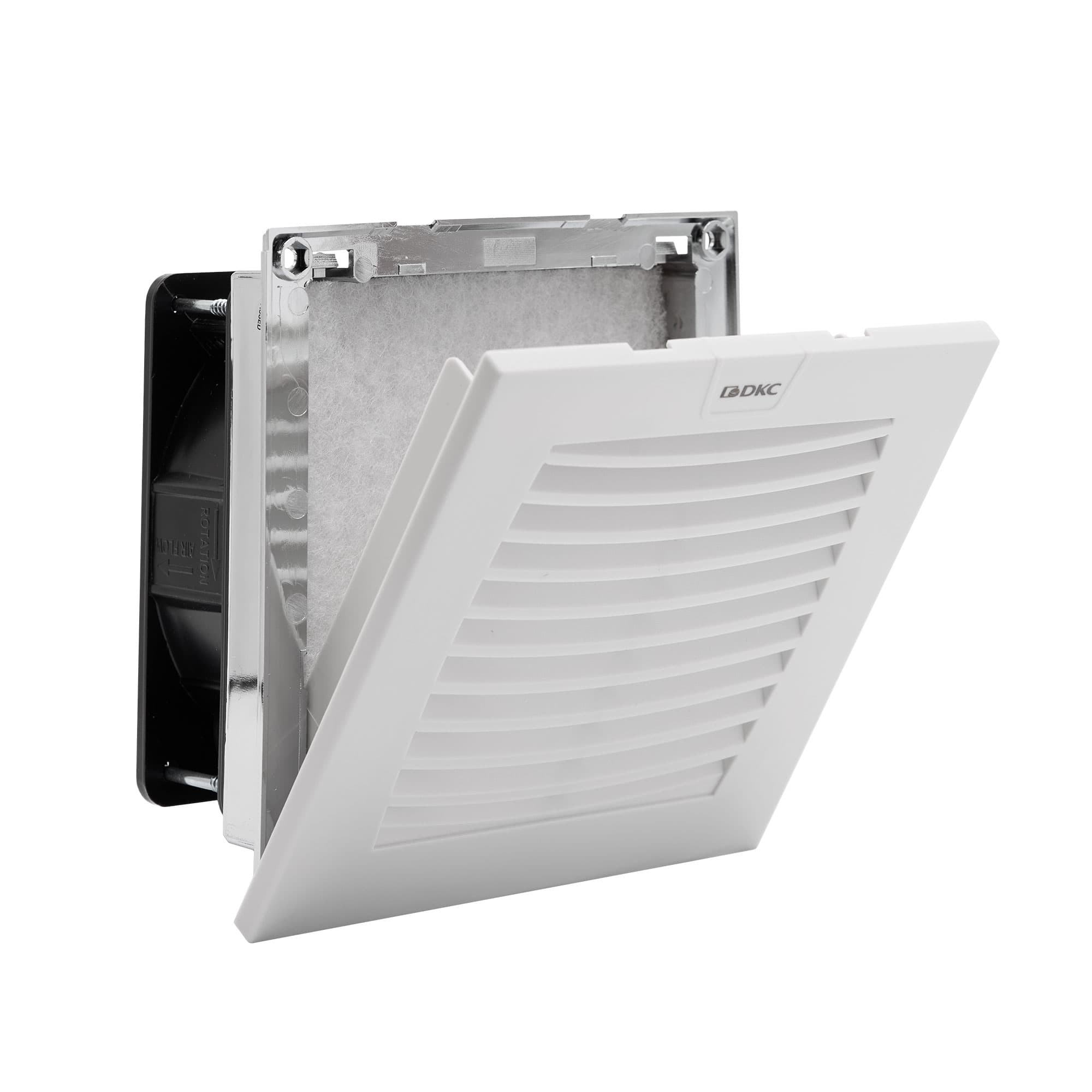 DKC Вентилятор с фильтром ЭМС 100 м3/ч, 115&230В AC, 152х152 мм, IP54 — миниатюра 3
