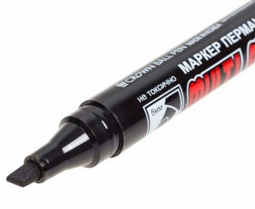 MunHwa  Маркер перманентный Crown «Multi Marker Chisel» 5 мм, черный, скошенный 08-8801 — миниатюра 2