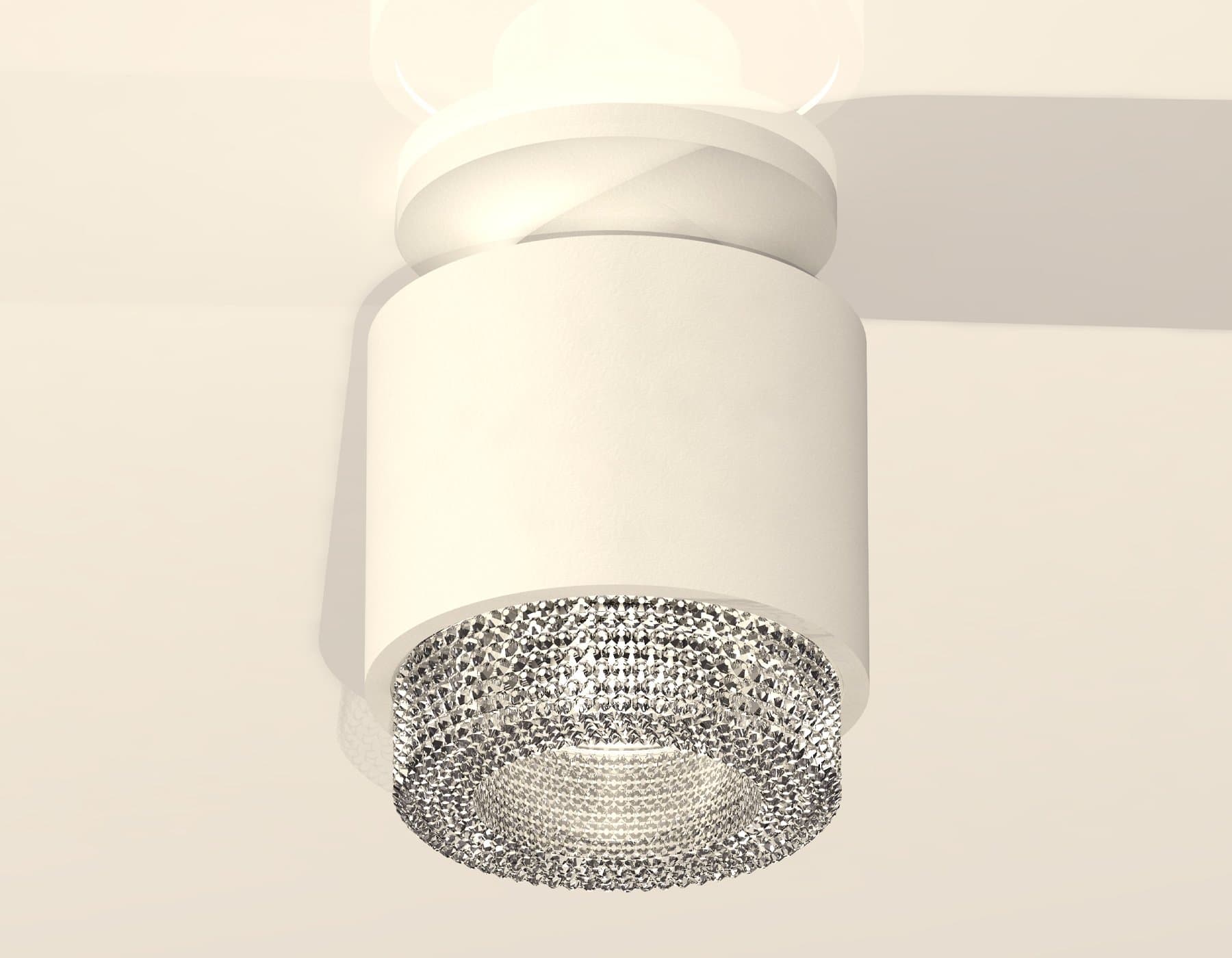 Ambrella Комплект накладного светильника с композитным хрусталем XS7510042 SWH/CL белый песок/прозрачный MR16 GU5.3 (N7925, C7510, N7191) — миниатюра 2