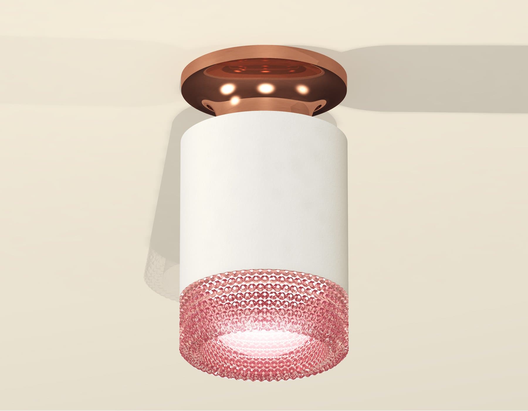 Ambrella Комплект накладного светильника XS6301202 SWH/PPG/PI белый песок/золото розовое полированное/розовы MR16 GU5.3 (N6906, C6301, N6152) — миниатюра 2