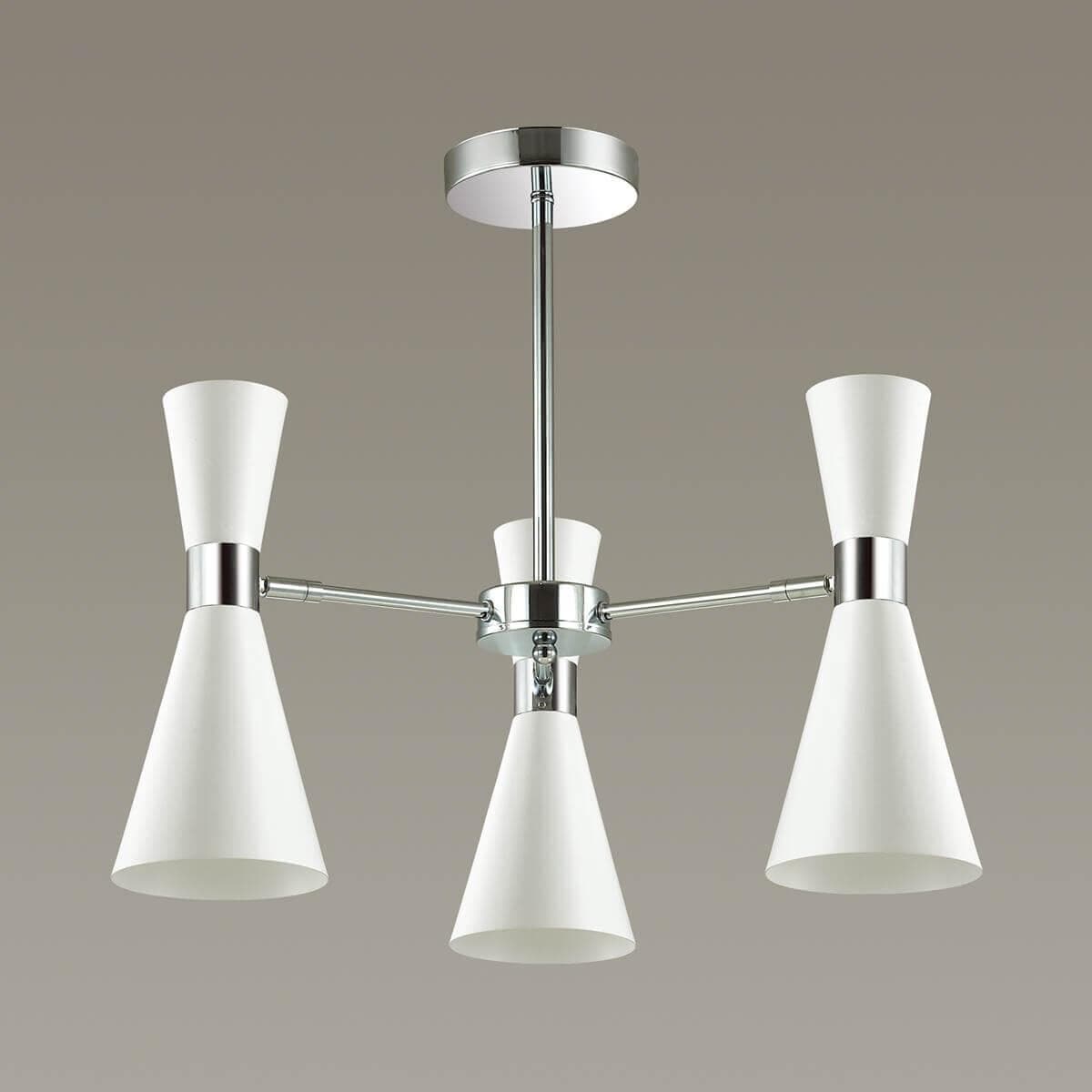 Lumion 3661/3C LN18 000 хром/матовый белый Люстра потолочная E14 3*60W 220V QUINN — миниатюра 4