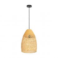 Eglo 390237 Подвесной светильник HL/1 E27 Ø350 black/rattan 'SAMBUCONA'