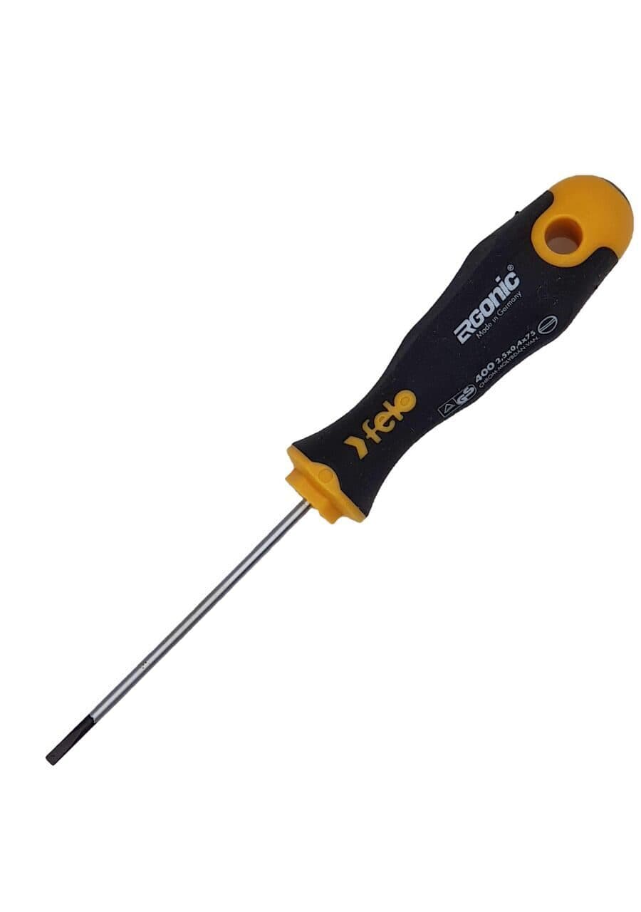 Felo Отвертка Ergonic плоская шлицевая 2,5X0,4X75 40002210 — миниатюра 2