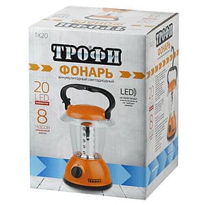 ТРОФИ TK20 Фонарь Акку 4V2Ah, 20xLED, ЗУ 220V Б0002591 — миниатюра 2