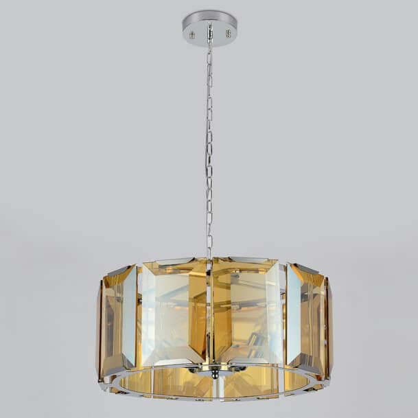 Ambrella Подвесная люстра с хрусталем TR5133 CH/TI хром/янтарь E14/5 max 40W D500*1000 — миниатюра 4