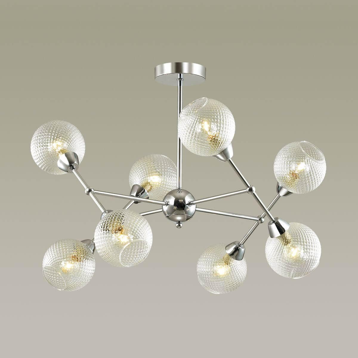 Lumion 4438/8C LN20 049 хром, стекло Люстра потолочная E14 8*40W 220V EVERLY — миниатюра 4