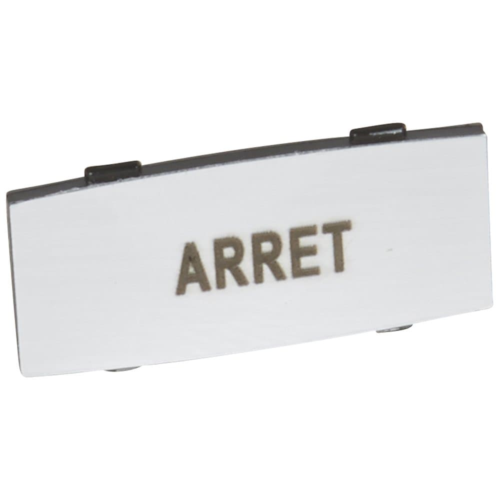 Legrand Osmoz вставк. узкая алюм. "ARRET" надпись 024334