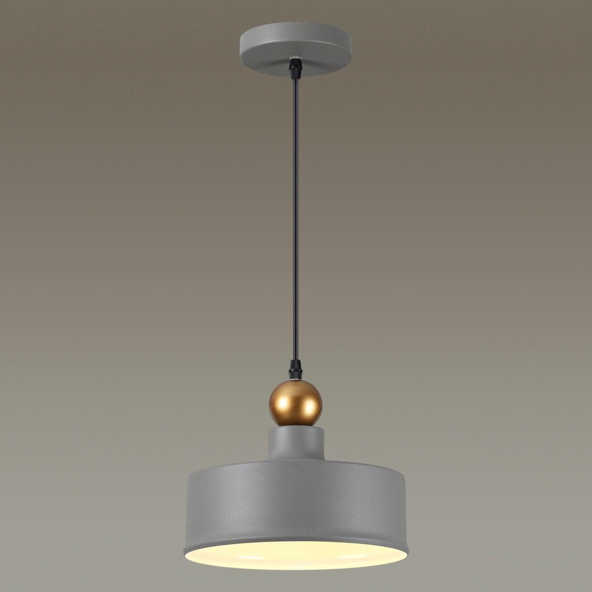 Odeon Light 4089/1 ODL19 387 серый/золотой Подвес Е27 1*40W BOLLI — миниатюра 2