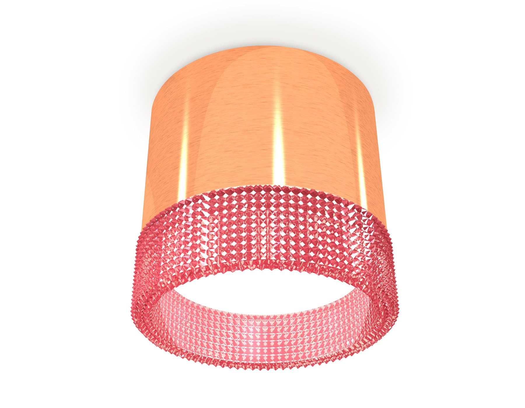 Ambrella Комплект накладного светильника с композитным хрусталем XS8122022 PPG/PI золото розовое полированное/розовый GX53 (C8122, N8486) — миниатюра 1