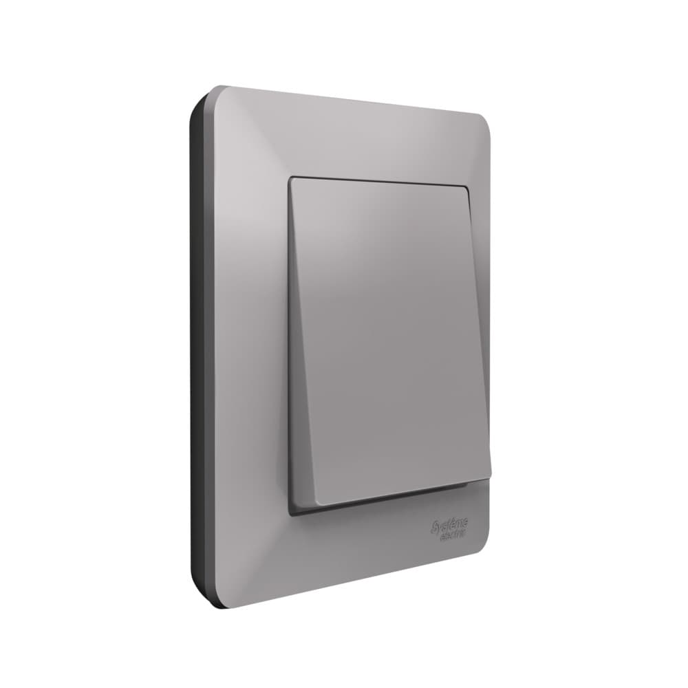 Systeme Electric AtlasDesign Air Алюминий/дымчатый черный Рамка 1-ая — миниатюра 4