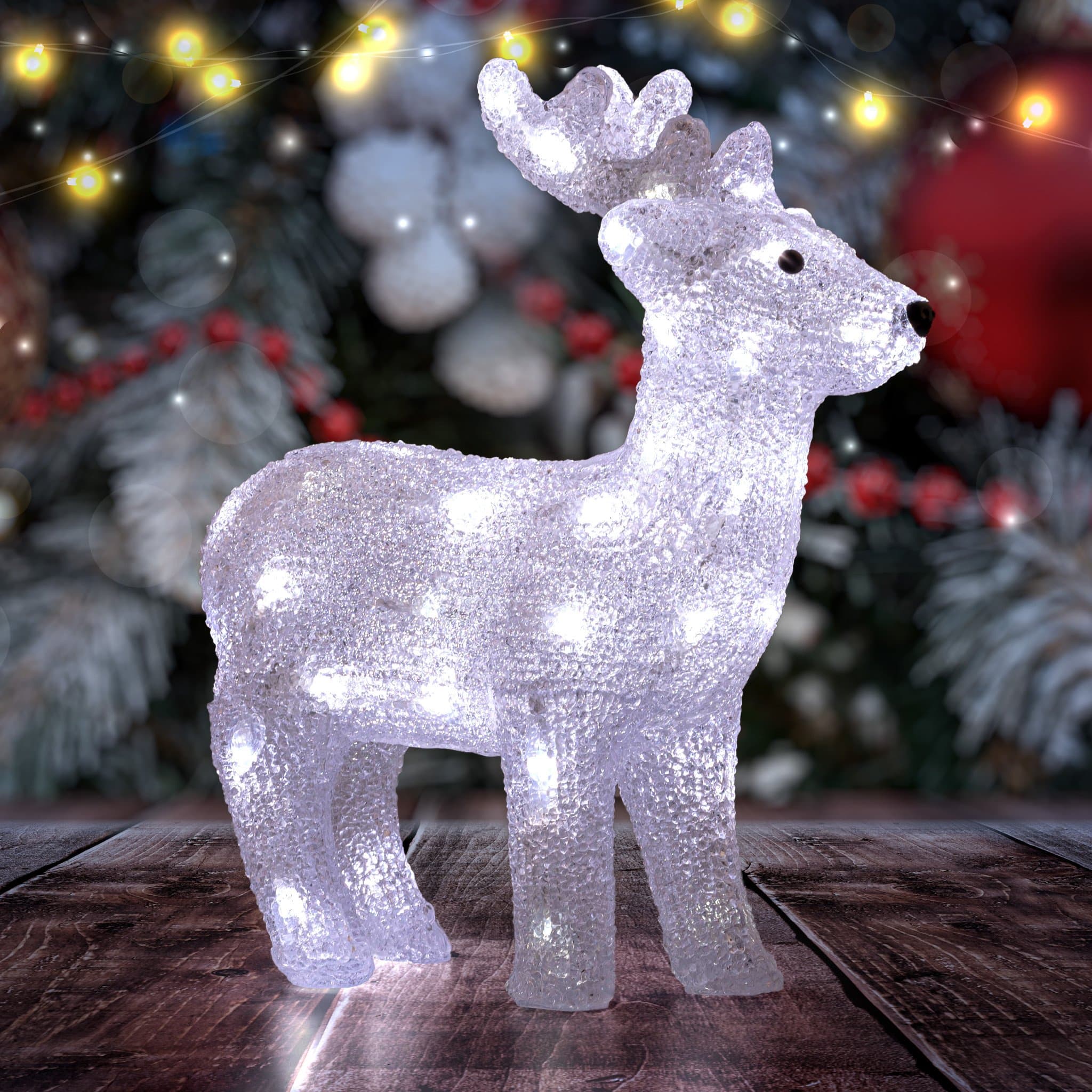 ЭРА ENIOF - 15 Фигура акриловая Олень, 50 LED, 10 мерцающих LED, 31*13*37 см, IP20