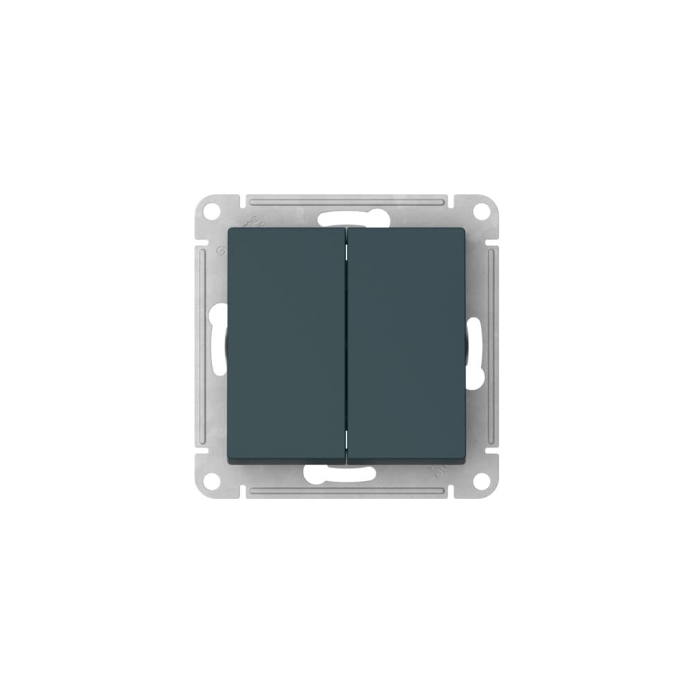 Systeme Electric AtlasDesign Изумруд Переключатель 2-клавишный, сх.6/2, 10АХ, мех., быстрозажим. клем. — миниатюра 3