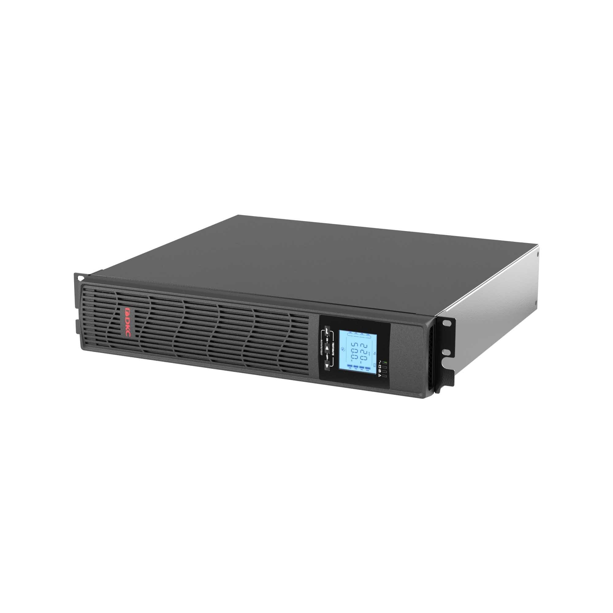 DKC Линейно-интерактивный ИБП ДКС серии Info Rackmount Pro, 1000ВА/800Вт,1/1, USB, RJ45, 6xIEC C13, Rack 2U, SNMP/AS400 slot, 2x7Aч — миниатюра 1