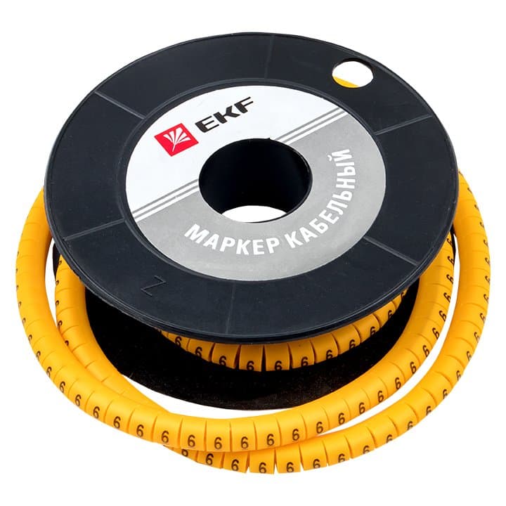 EKF PROxima Маркер кабельный 1,5 мм2 "6" (1000 шт.) (ЕС-0) — миниатюра 4