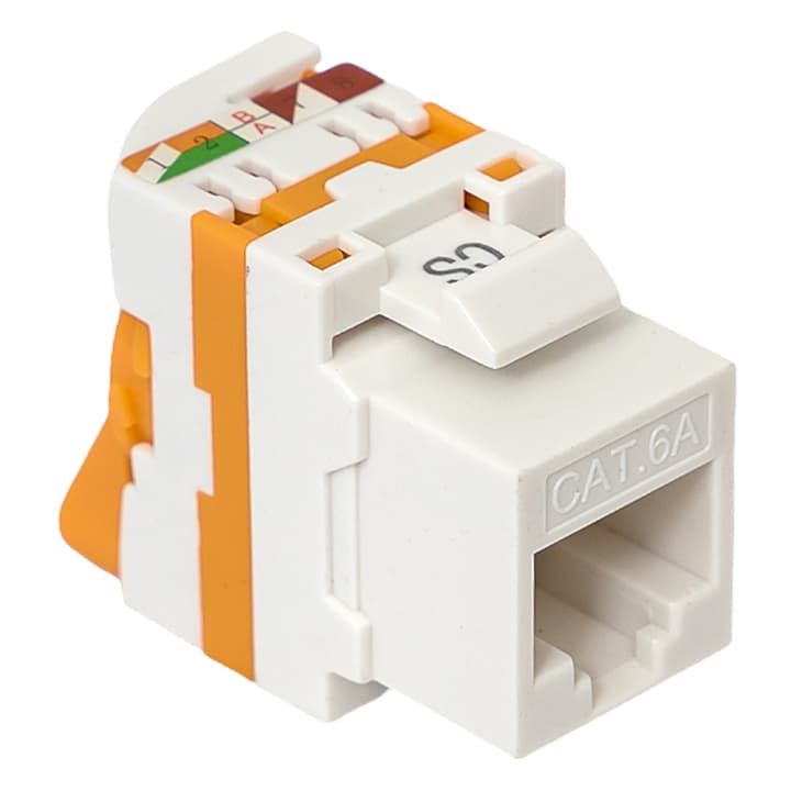 EKF Модуль Keystone TERACOM CS Cat.6A неэкранированный 110 IDC 180 градусов самозажимной (Toolless) оранжевый — миниатюра 6