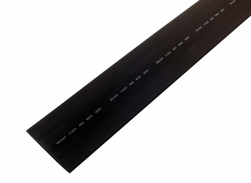 50.0 / 25.0 мм 1м термоусадка черная Rexant 25-0006