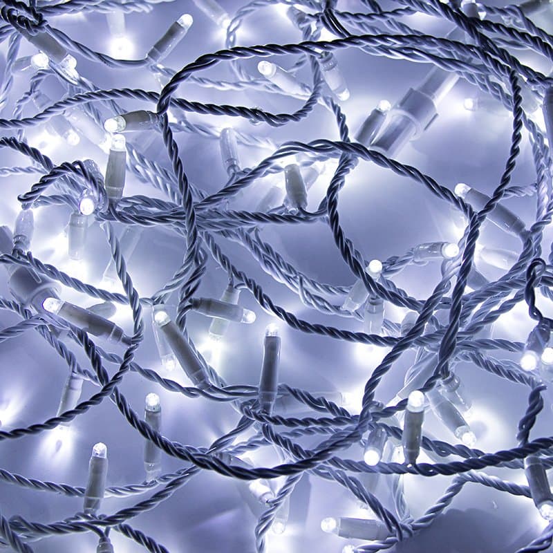NEON-NIGHT Гирлянда модульная "Дюраплей LED" 20м 200 LED белый ПВХ, Белая 24В 315-125