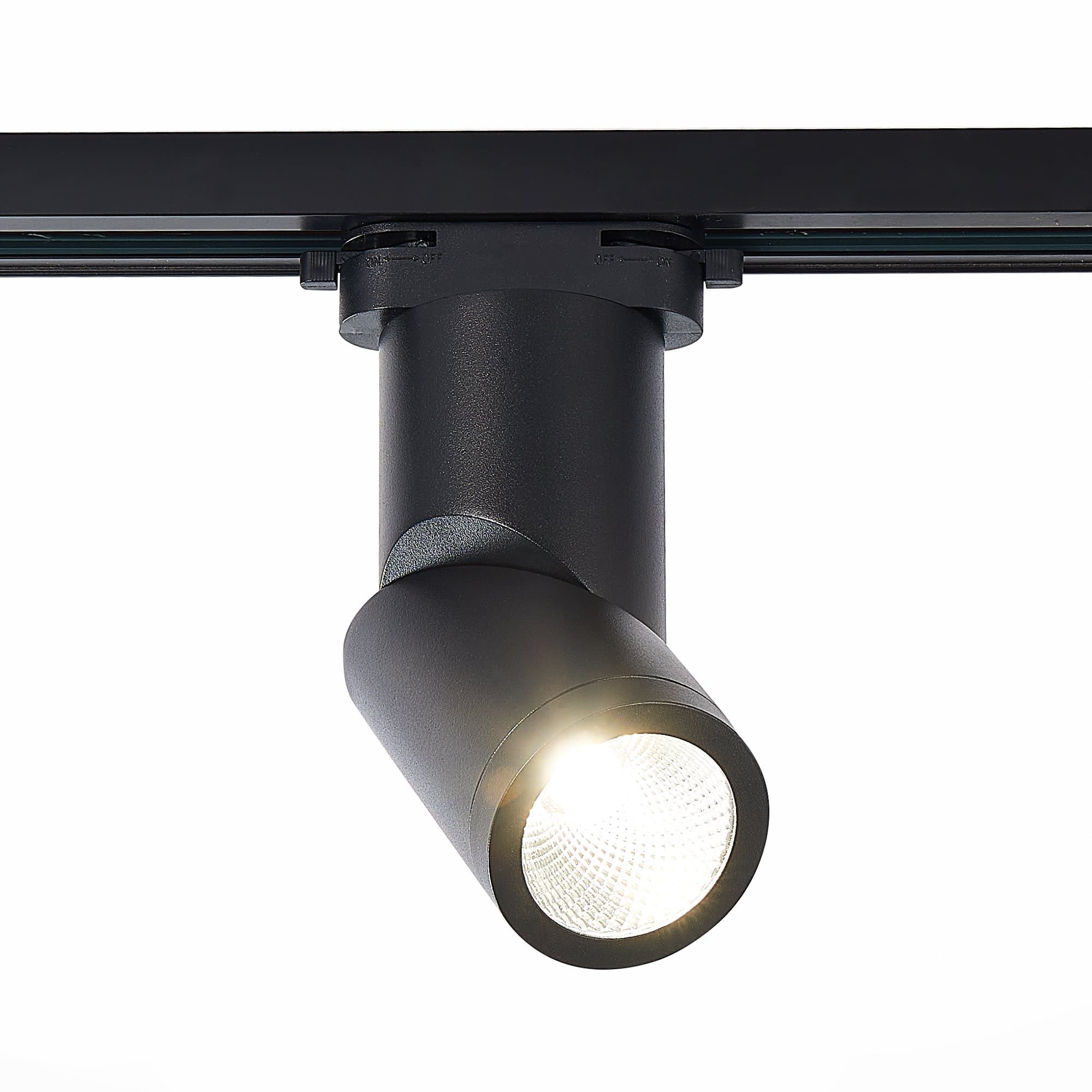 ST LUCE ST650.436.10 Св-к трек. Черный LED 1*10W 3000K 800Lm Ra>90 38о IP44 D60xH190 165-265V