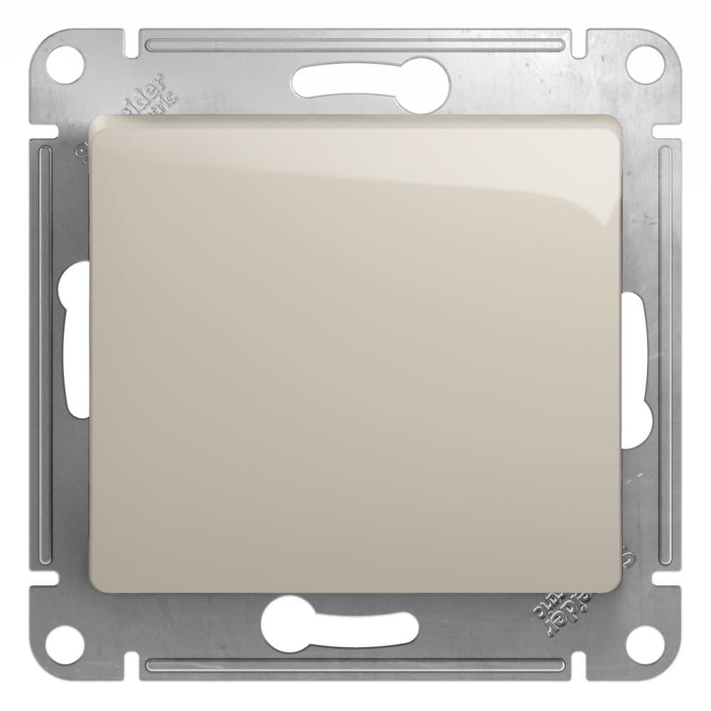 Systeme Electric Glossa Молочный Кнопка нажимная, сх.1, 10AX