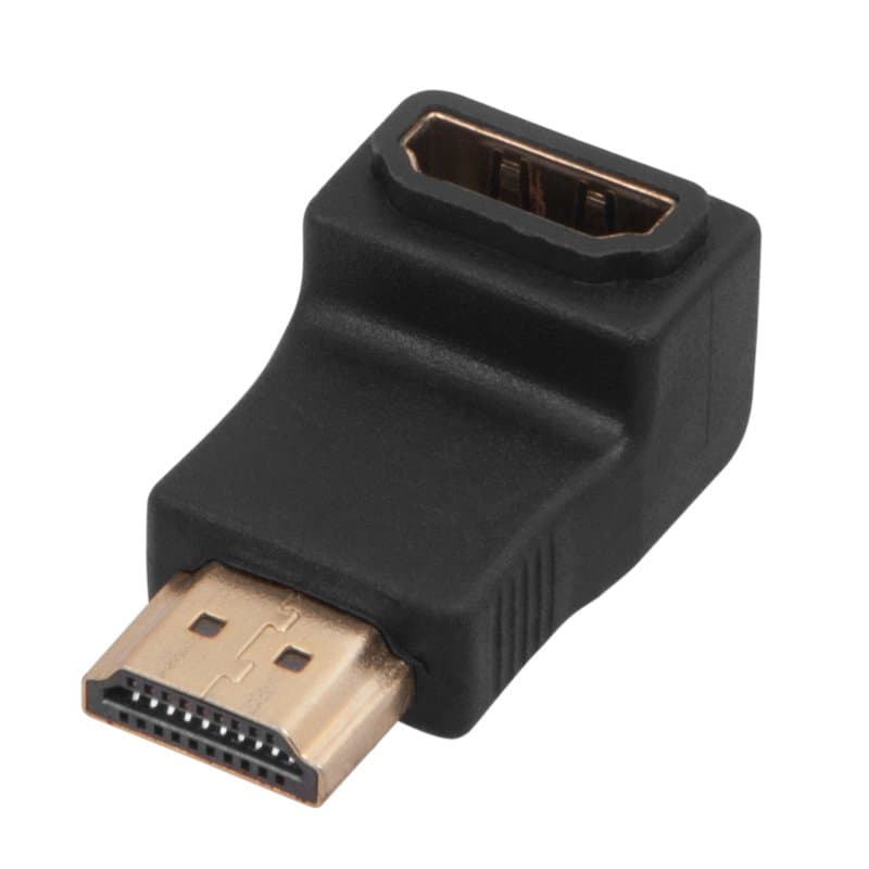 ПереходНИК гн.HDMI - шт.HDMI угловой GOLD Rexant 17-6805 — миниатюра 1