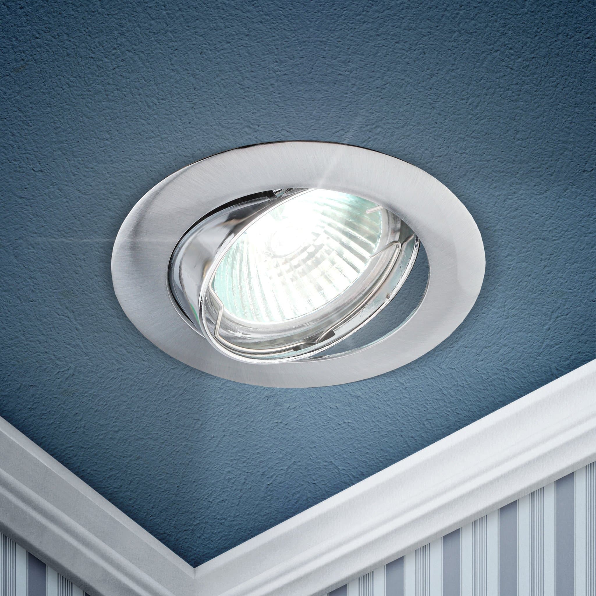 ЭРА KL1A CH Хром Светильник литой простой поворотный MR16,12V/220V, 50W