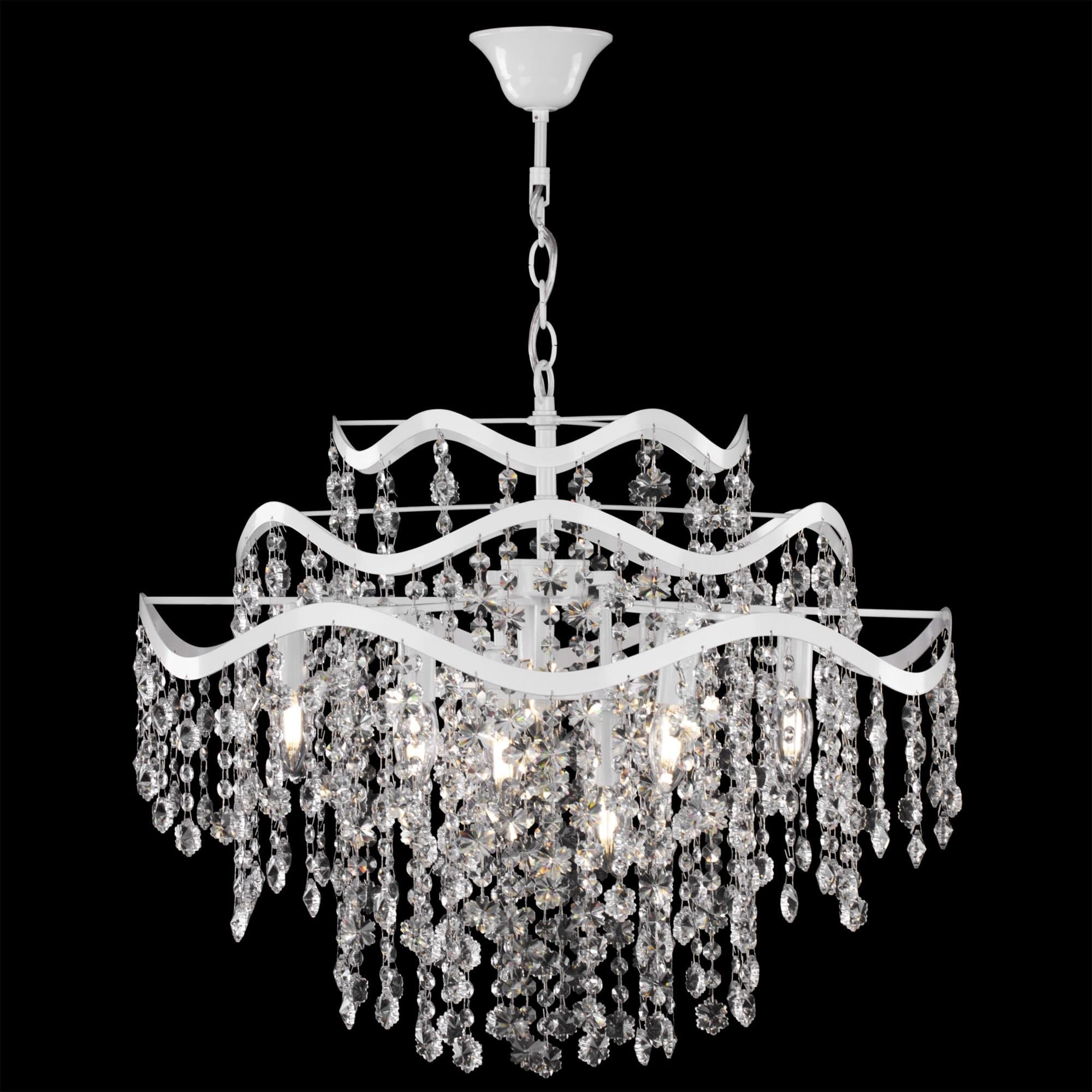 Freya Crystal Charlotte Белый Подвесной светильник E14 40W FR1001PL-09W — миниатюра 4
