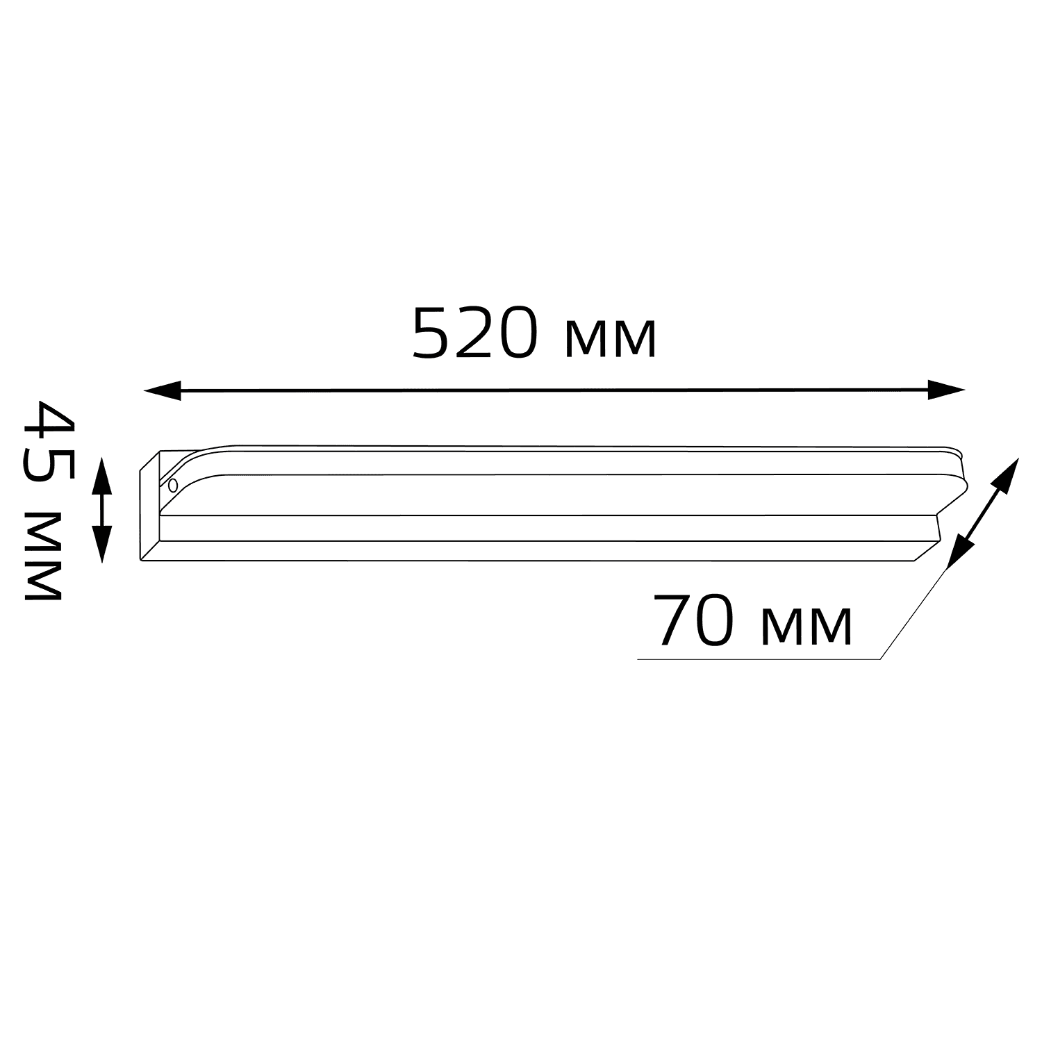 Gauss Настенный светодиодный светильник BR002 12W 860lm 200-240V 520mm LED 1/20 — миниатюра 2