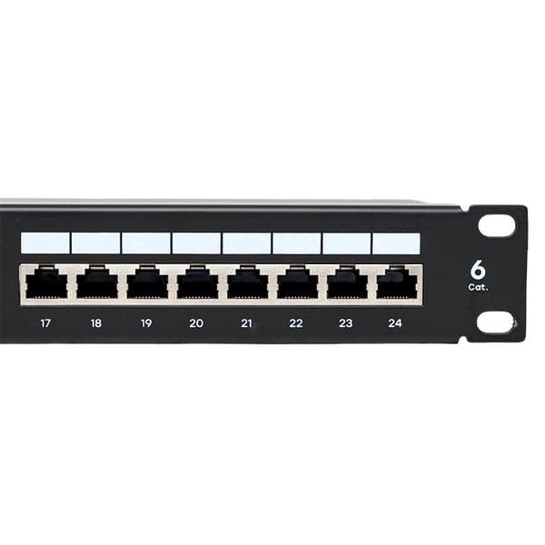 EKF Патч-панель TERACOM CS 19'' Cat.6 1U полный экран STP 24 порта RJ-45 Dual IDC с органайзером — миниатюра 11