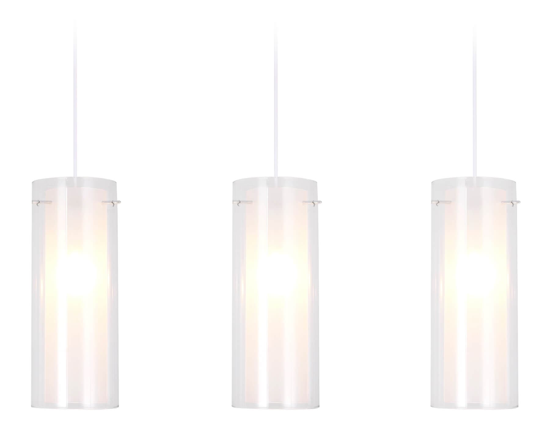 Ambrella Подвесной светильник TR3675/3 CH/CL/FR хром/прозрачный/белый матовый E14/3 max 40W 640*110*900
