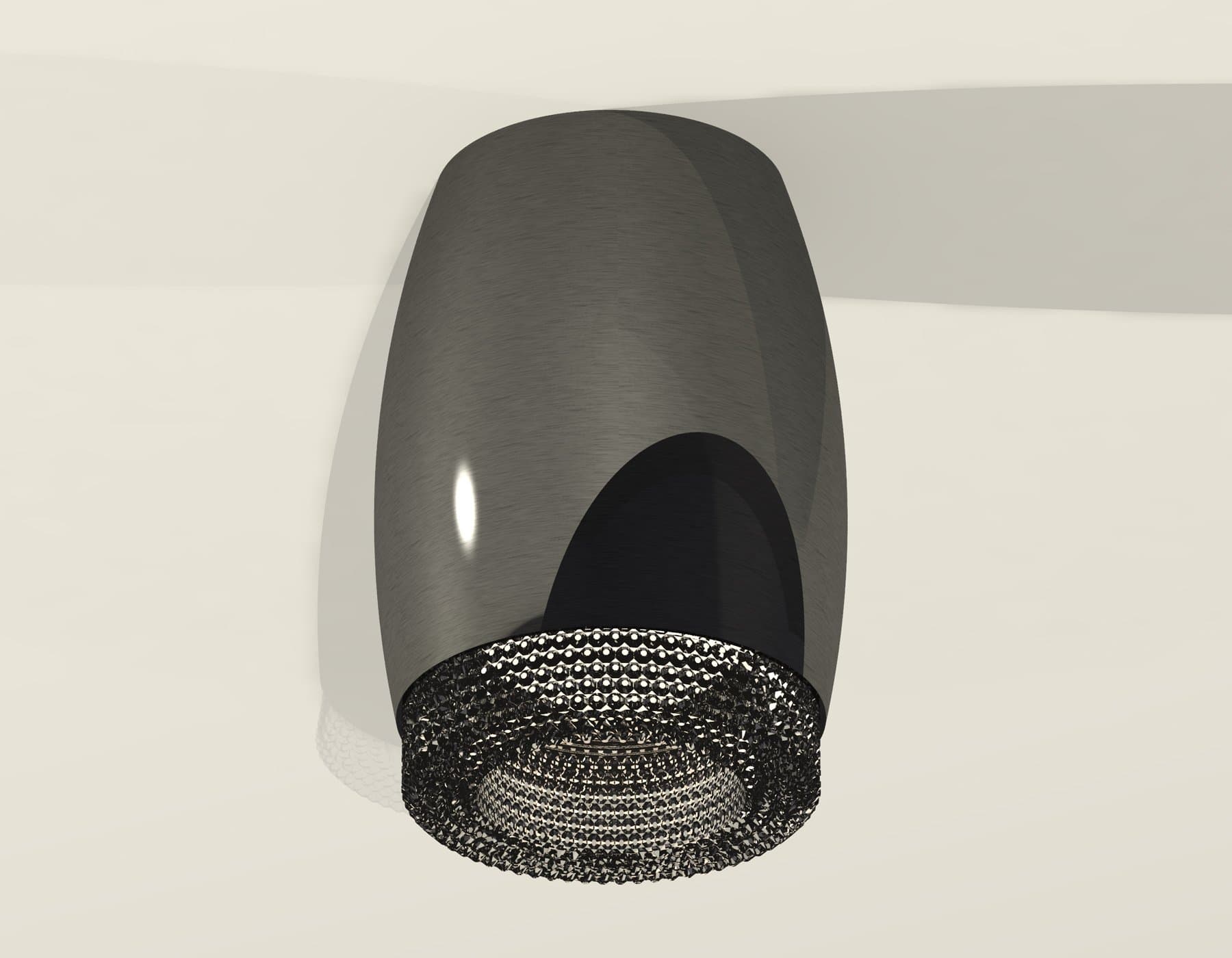 Ambrella Комплект накладного светильника с композитным хрусталем XS1123011 DCH/BK черный хром/тонированный MR16 GU5.3 (C1123, N7192) — миниатюра 2