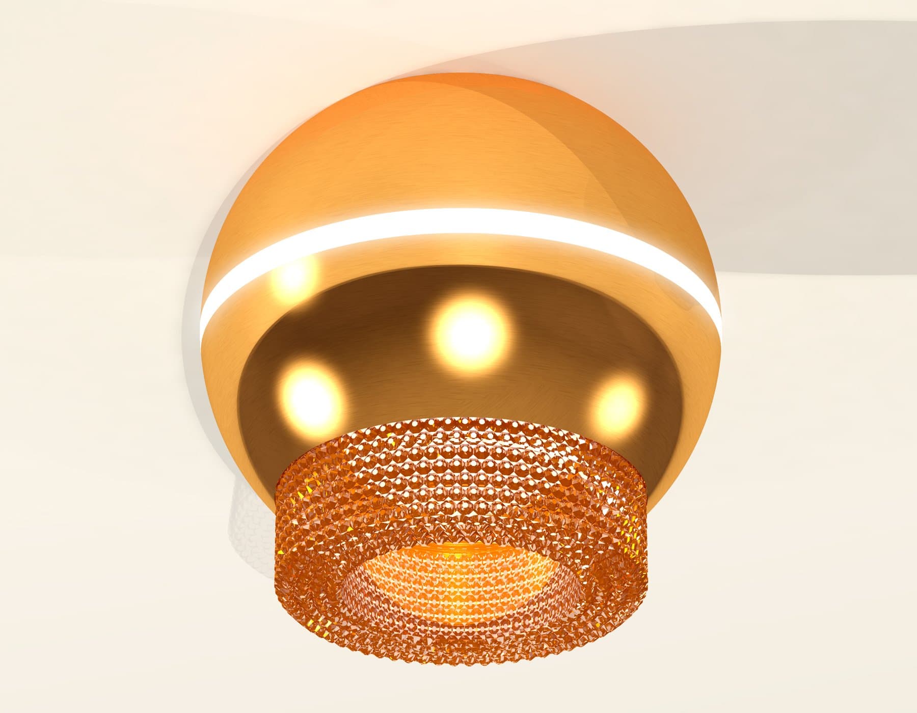 Ambrella Комплект накладного светильника XS1105020 PYG/CF золото желтое полированное/кофе MR16 GU5.3 LED 3W 4200K (C1105, N7195) — миниатюра 2