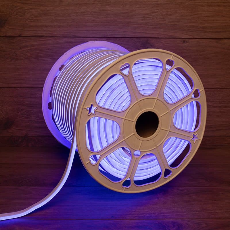 NEON-NIGHT Гибкий неон LED SMD 8х16 мм, двухсторонний, синий, 120 LED/м, бухта 100 м 131-093