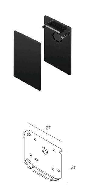 Technolight Торцевые заглушки 2шт черные 81001-BK