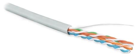 Hyperline UUTP4-C5E-S24-IN-LSZH-GY-305 (305 м) Кабель витая пара, неэкранированная U/UTP, категория 5e, 4 пары (24 AWG), одножильный(solid), LSZH, нг( 42045