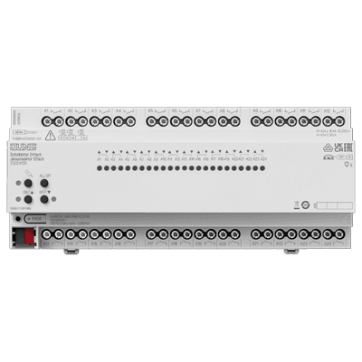 JUNG Актуатор коммутирующий 24 каналов света/12 канала жалюзи KNX 230241SR