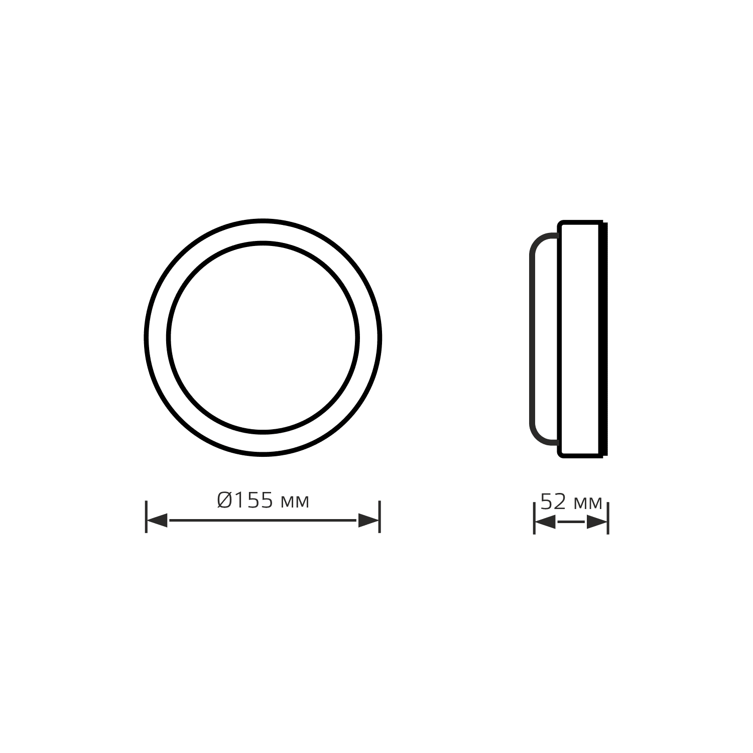 Gauss Св-к ЖКХ Elementary круг 15W 1100lm 4000K 160-260V IP65 D155*52мм бел с микровол сенс LED 126411215-S — миниатюра 6