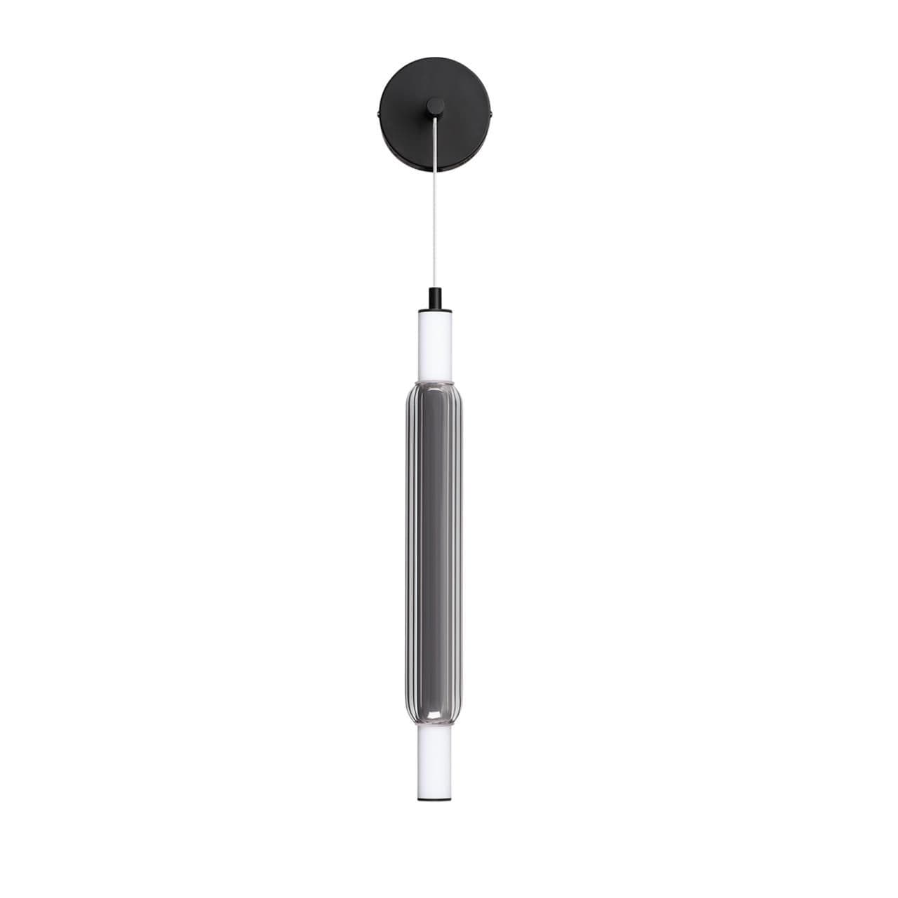 Lumion 6556/15WL LEDIO LN24 черный/дымчатый/металл/акрил, стекло Бра LED 15W 4000К 220V TRENDY