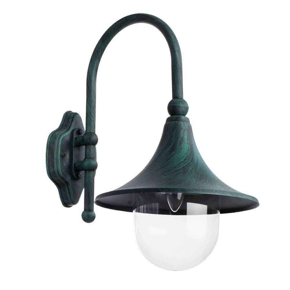Arte Lamp Malaga Медь/Белый Светильник уличный настенный 1x75W E27 A1082AL-1BG — миниатюра 1