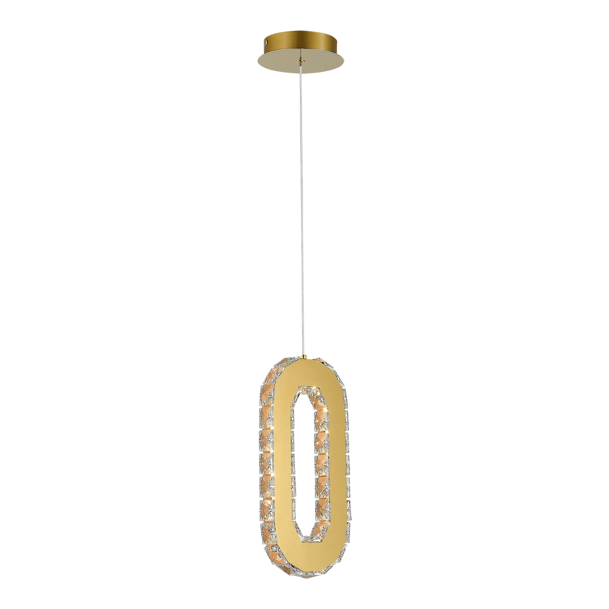 ST LUCE SL6506.203.01 Светильник подвесной Золотистый/Золотистый, Прозрачный LED 1*9W 3000K