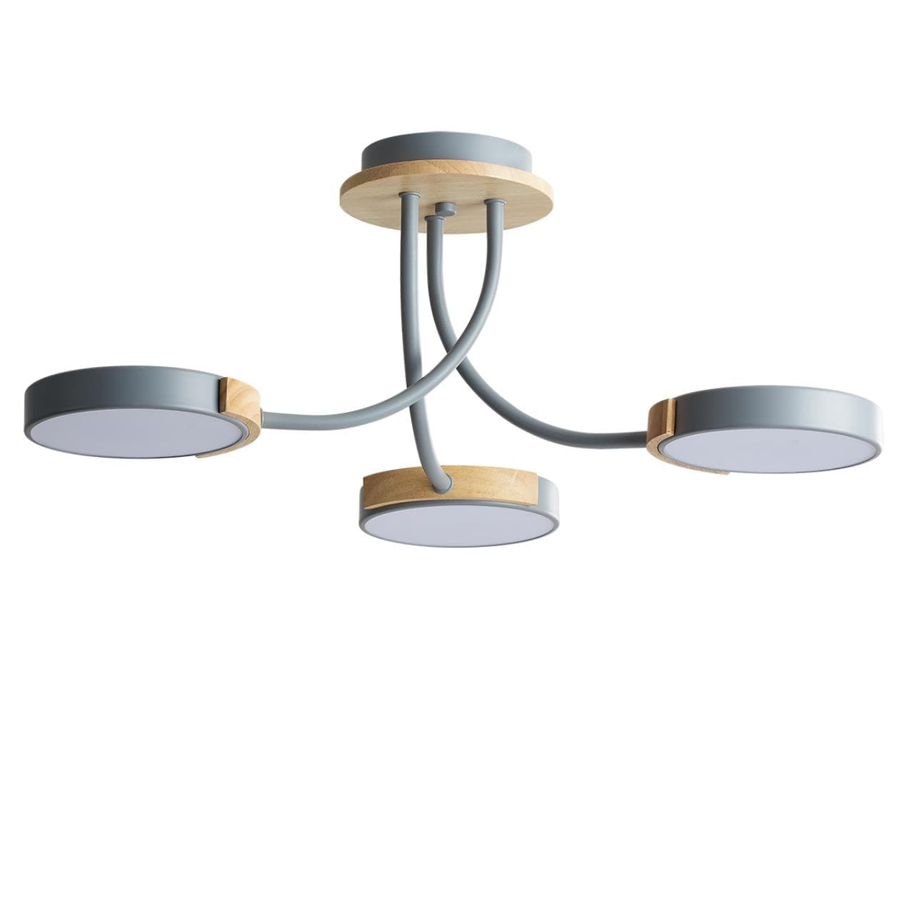 Lumion 5655/54CL LEDIO LN23 064 серый, дерево Люстра потолочная LED 54W 3000-6000K 3125Лм 220V ARLEY