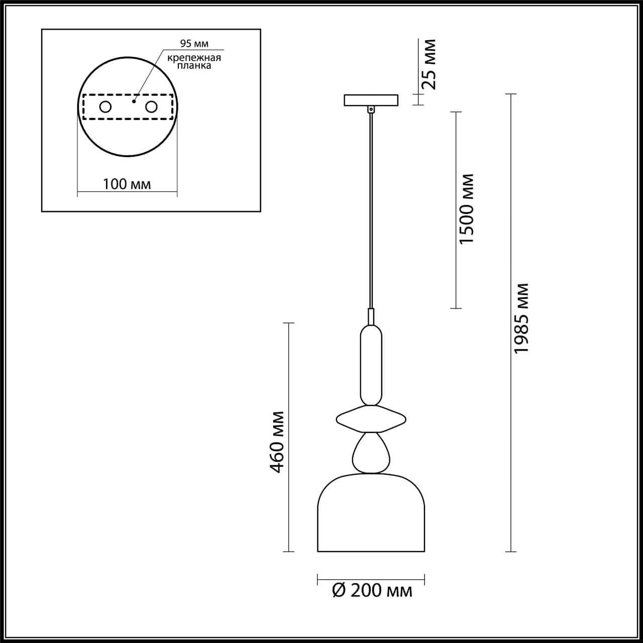 Odeon Light 4647/1 ODL20 370 золотой/коричневый/разноцветный Подвес E27 60W 220V BELLA — миниатюра 5