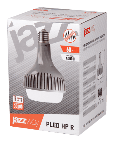 Jazzway Лампа PLED-HP R170 60W E40 4000K GR 230V/50Hz .5005723 — миниатюра 3