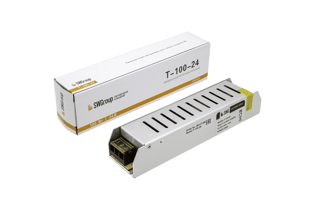 SWG Блок питания компактный (узкий), 100 W, 24V 000300 T-100-24