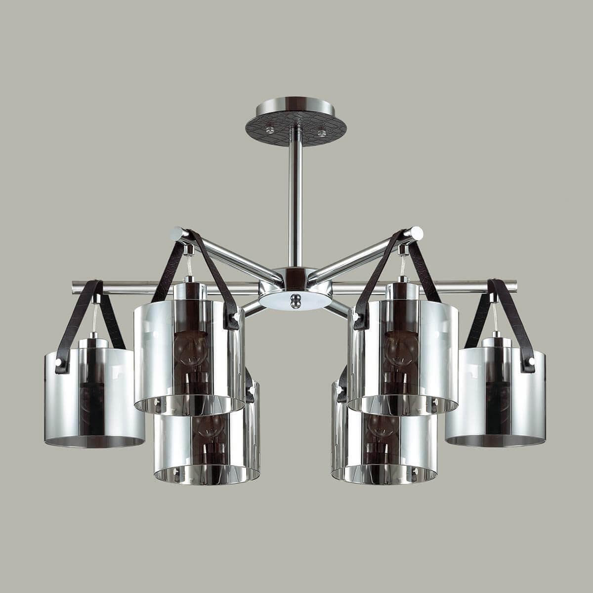 Lumion 3716/6C LN18 132 хром/дымчатый Люстра потолочная E27 6*60W 220V VALARIE — миниатюра 3