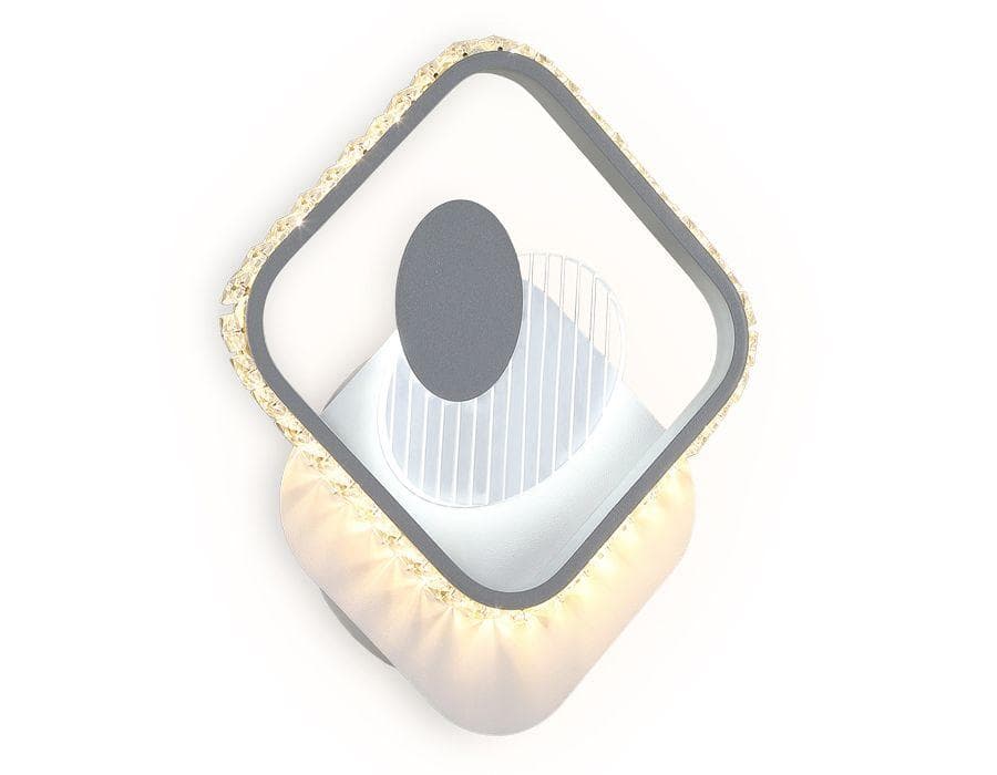 Ambrella Настенный светодиодный светильник с выключателем FA266 WH/GR белый/серый LED 3000K+6400K 16W 310*270*50 — миниатюра 2