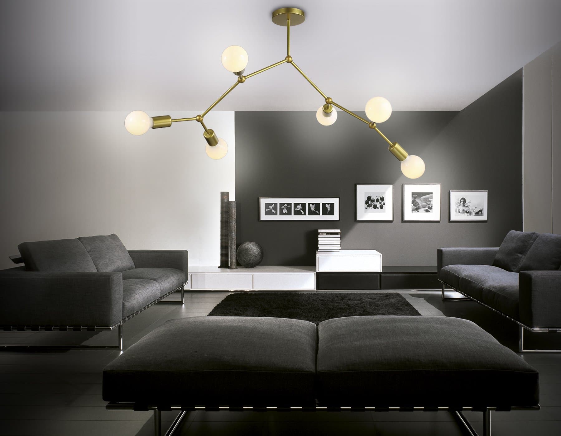 Ambrella Потолочный светильник в стиле лофт TR8038/6 BS латунь E27*6 max 40W D670*590 — миниатюра 2
