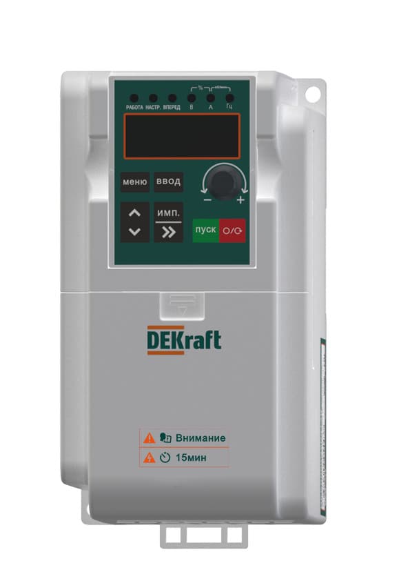 Dekraft Преобразователь частоты DEKV060-0.4кВт 1 фаза 220В с торм. модулем