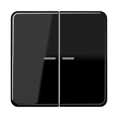 JUNG Клавиша для KNX кнопки, 2 группы с окошком дюропласт черный CD102KO5SW