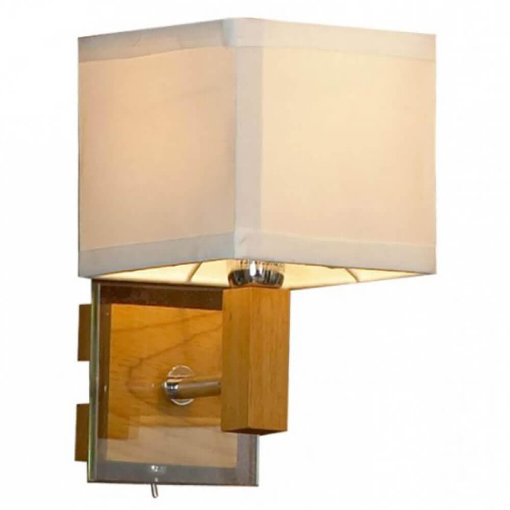 Lussole S.R.L Металл Хром / дерево Ткань Светильник настенный E14 40W LSF-2501-01 — миниатюра 1