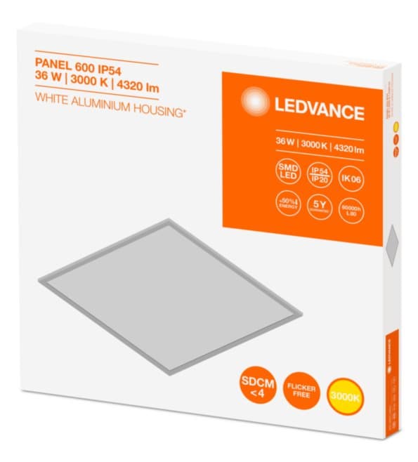 Ledvance Панель светодиодная ДВО-36Вт 600х600 3000K 4320Лм IP54 опал белый 4058075149489
